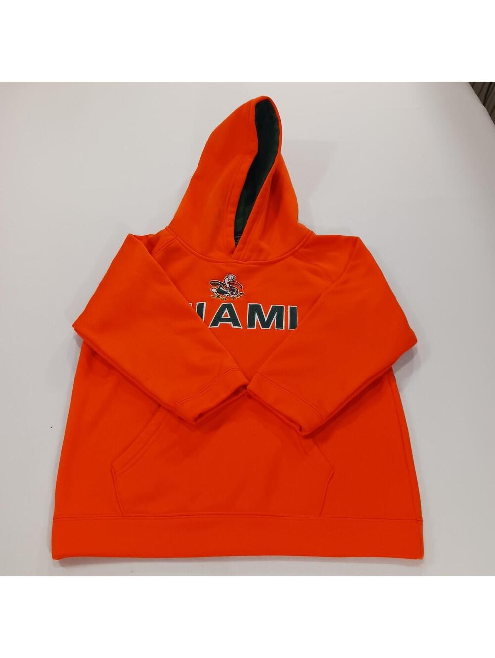 Colosseum University Miami Hurricanes Youth Toddler Hoodie Orange Sweatshirt 7T